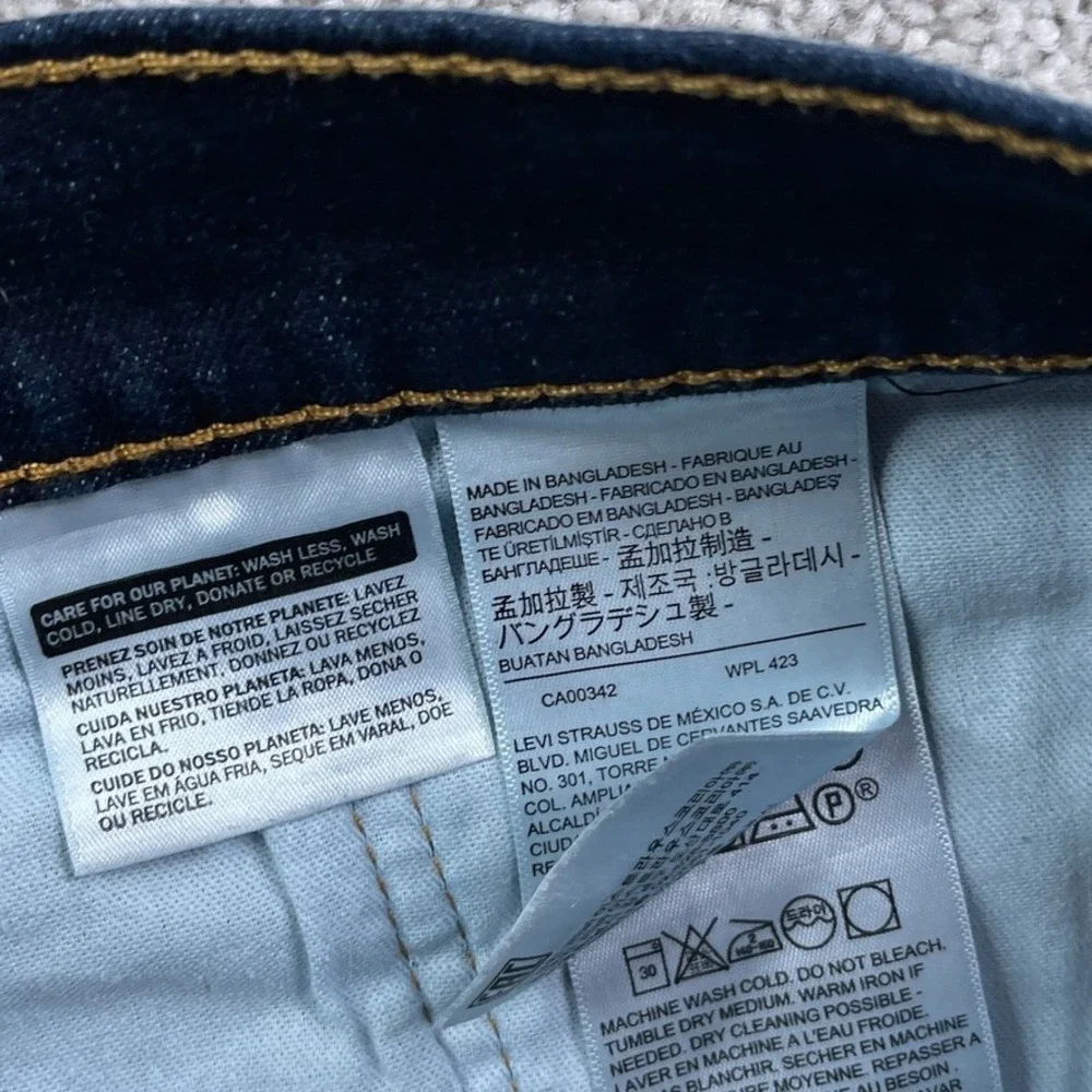 Levis Jeans Mens 34x34 Blue 502 Tapered Fit Dark Wash Stretch Denim Casual‎